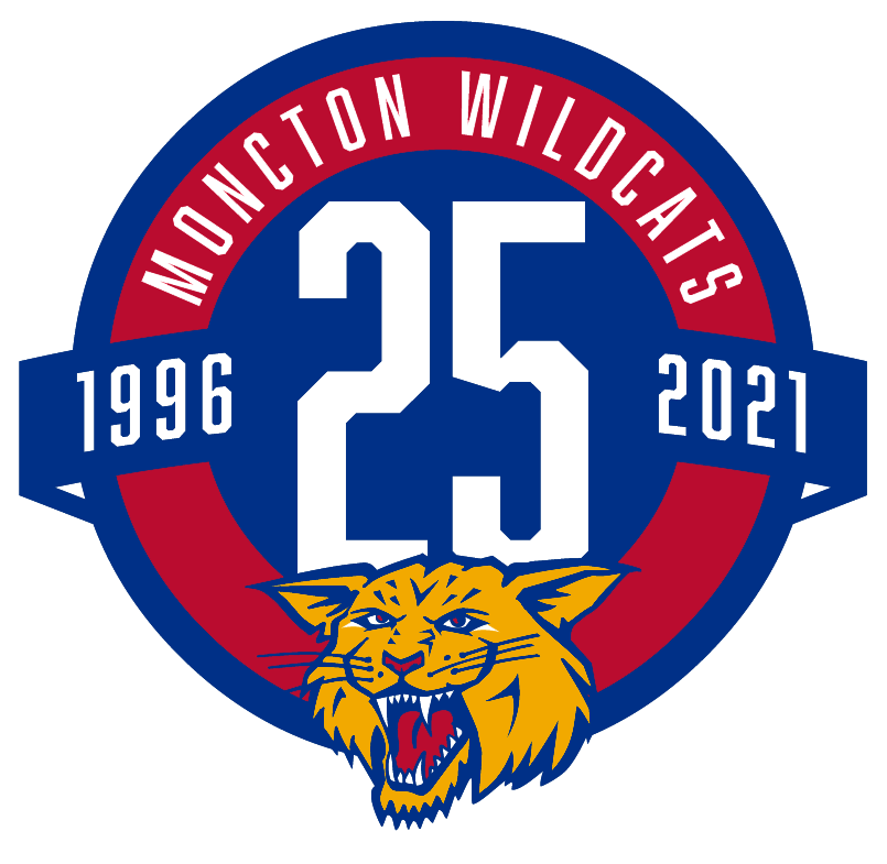 Moncton Wildcats 2021 Anniversary Logo iron on transfers for T-shirts